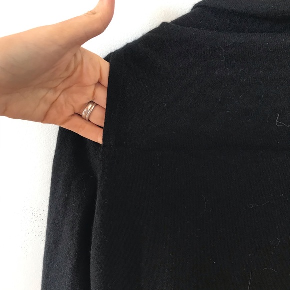 Forte Cashmere black sweater with built in vest - Picture 8 of 12